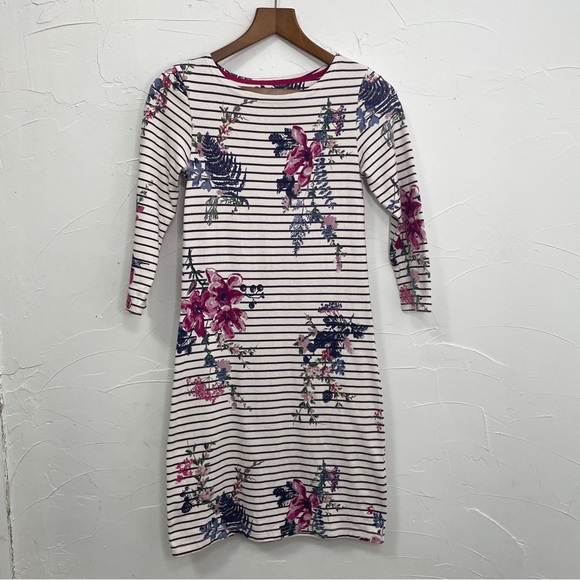 Joules Riviera Harvest Floral Plum Stripe Dress - Picture 9 of 16